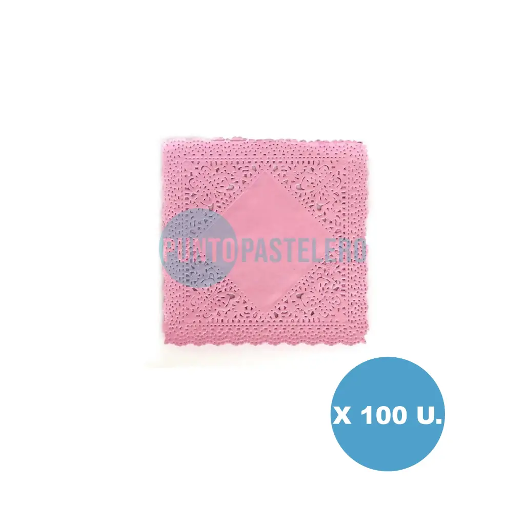 PACK BLONDA CUADRADA ROSA 9X9 CM (X 100 U.)