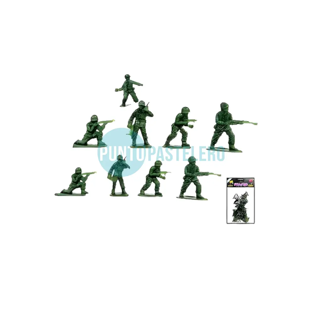 SOLDADO VERDE MILITAR STASIO (X 12 U.)