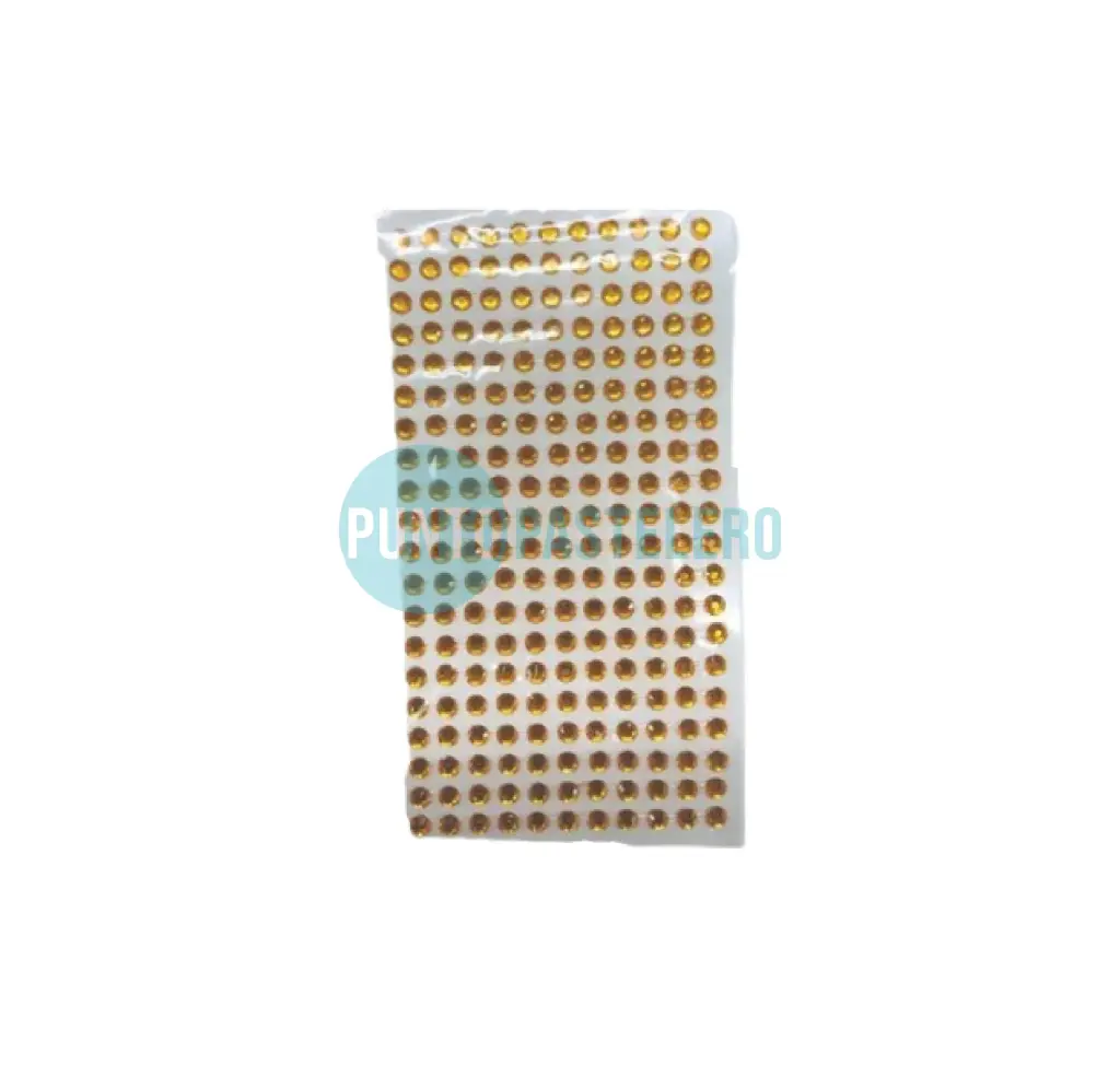 BLISTER STRASS DORADO AUTOADHESIVO CBX