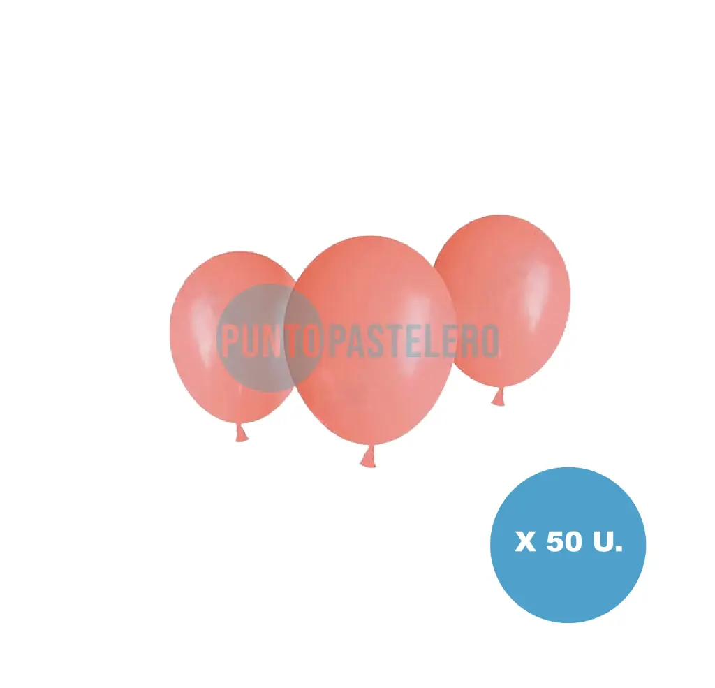PACK GLOBO FIESTA LOCA LISO 9" ROSA GOLD (X 50 U.)