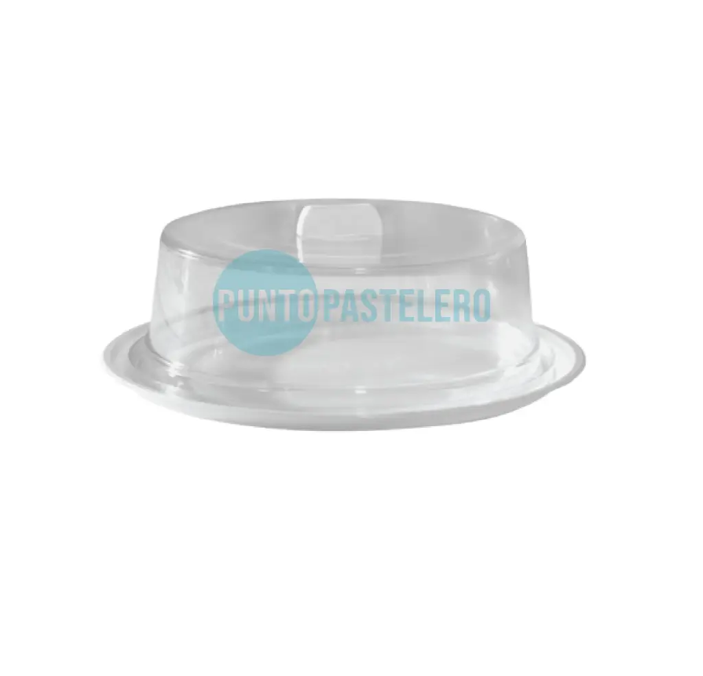 [7794297030859] CAMPANA TORTERA CRISTAL REDONDA CON PLATO (28.5 CM)