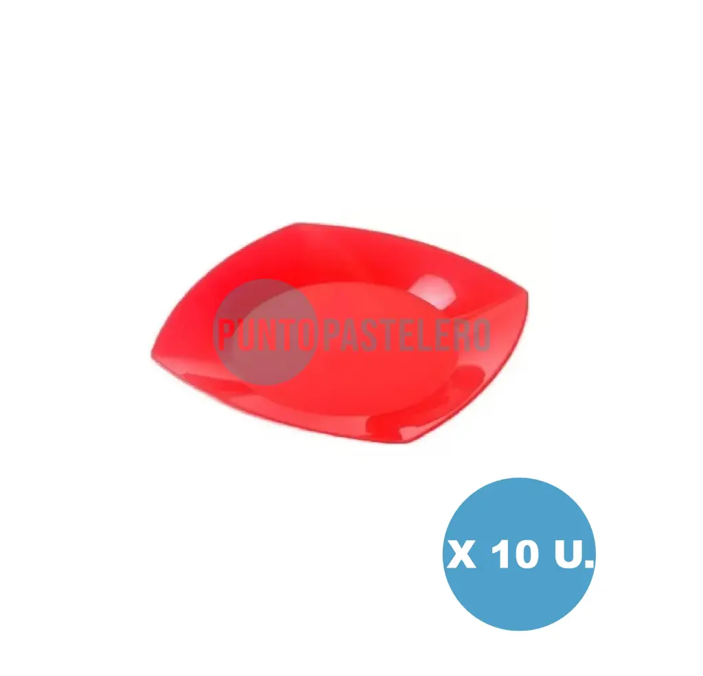 [7798098704551] PLATO KOVALPLAST 17 CM ROJO (10 U.)