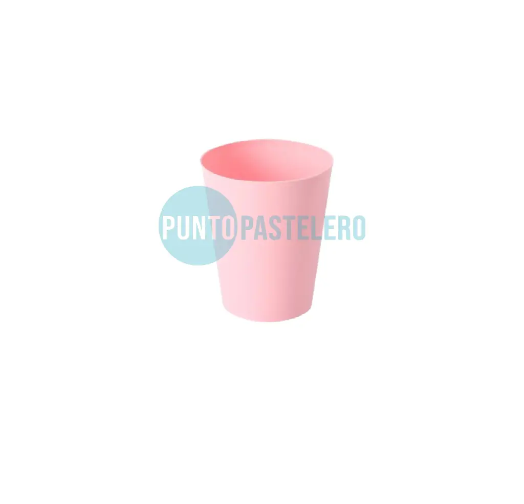 VASO 180 CC FLEXIBLE ROSA PASTEL (15 U.)