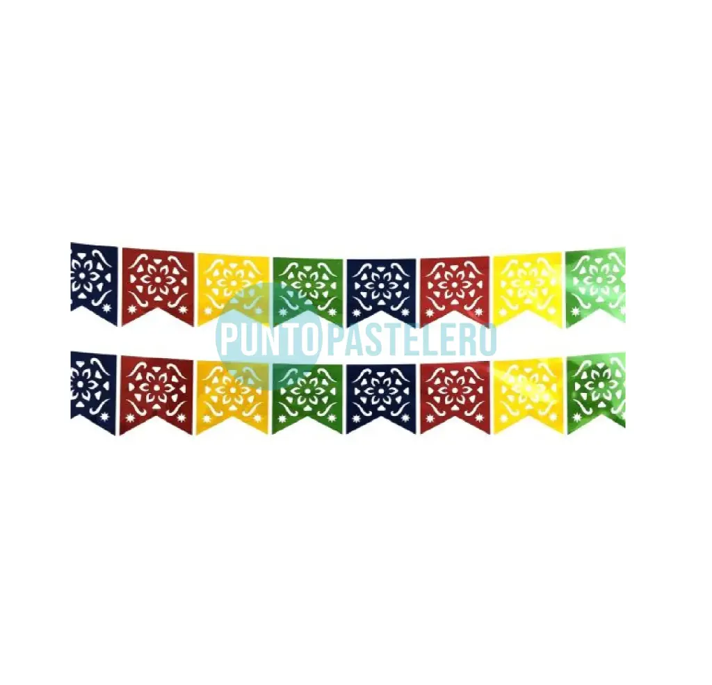 BANDERIN PLASTICO FLOR CALADA MEXICANO