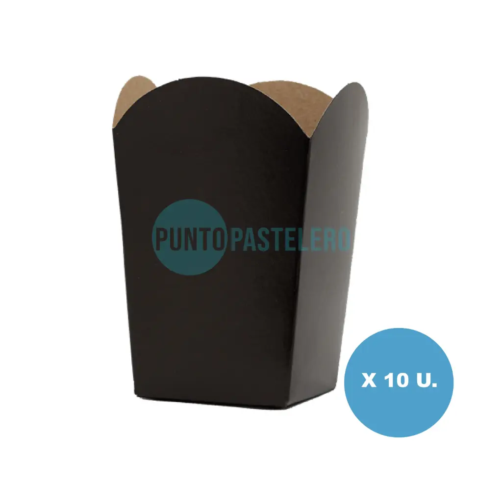 CAJITA POCHOCLERA/GOLOSINERA NEGRA (10 U.)