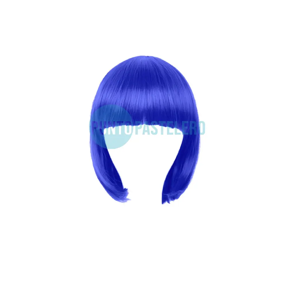 PELUCA LACIA CORTA AZUL PARTY STORE