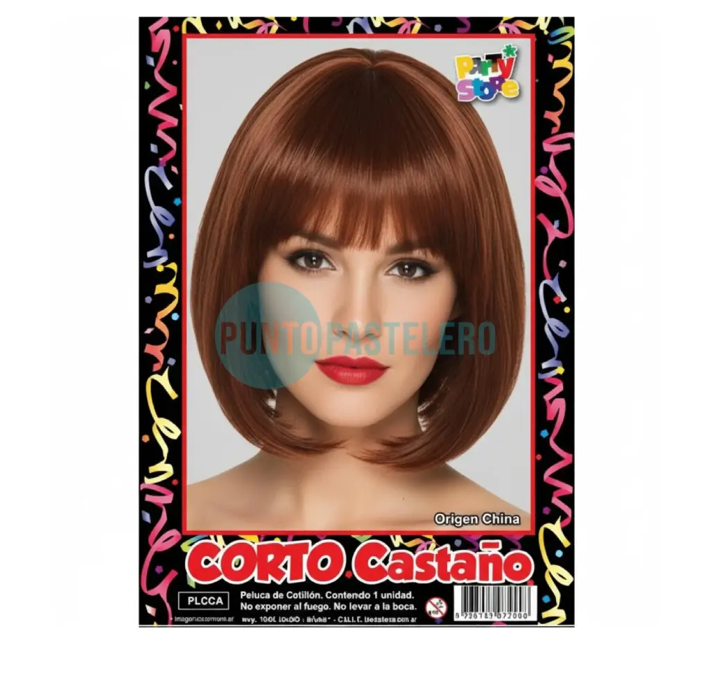 PELUCA LACIA CORTA CASTAÑO PARTY STORE