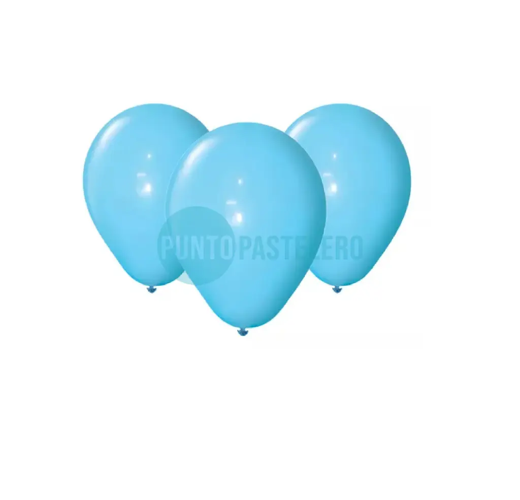 PACK GLOBO GLOBOX LISO 12" CELESTE (X 50 U.)