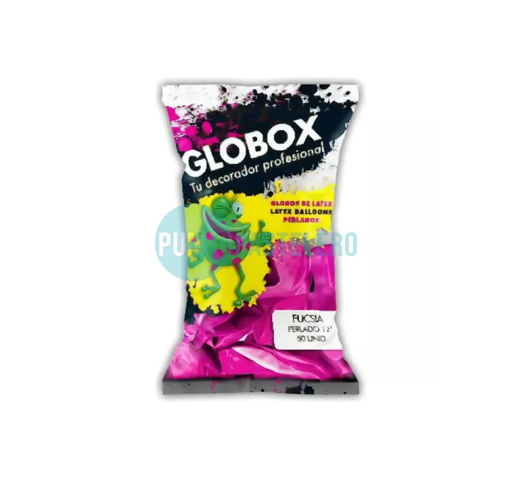 PACK GLOBO GLOBOX PERLADO 5" FUCSIA (X 50 U.)
