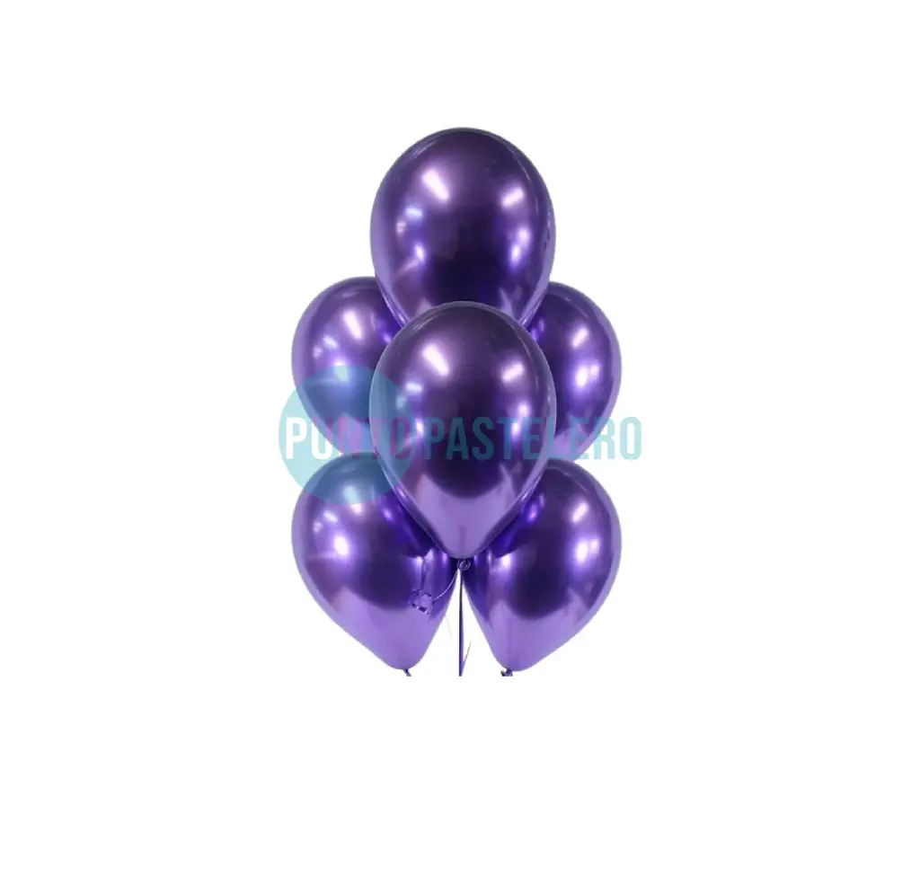 PACK GLOBO GLOBOX PERLADO 5" VIOLETA (X 50 U.)