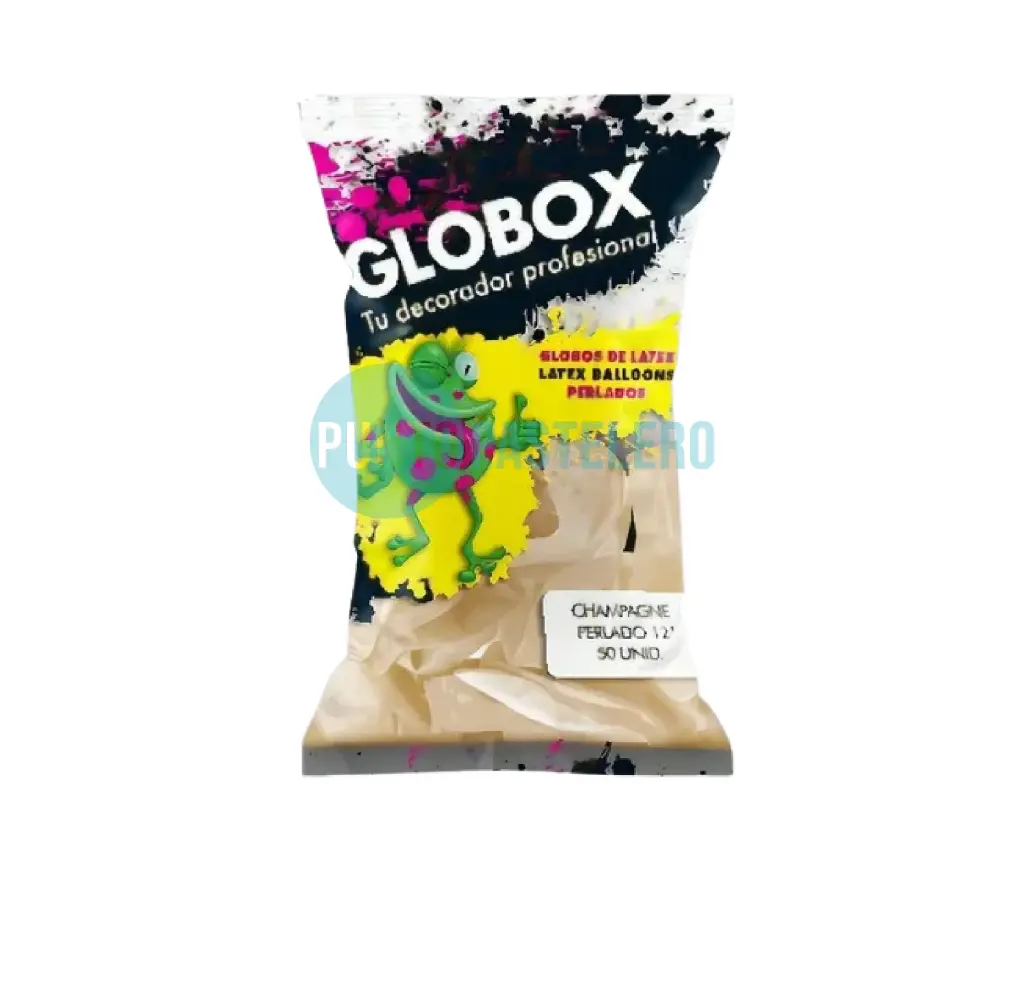 PACK GLOBO GLOBOX PERLADO 5" CHAMPAGNE (X 50 U.)