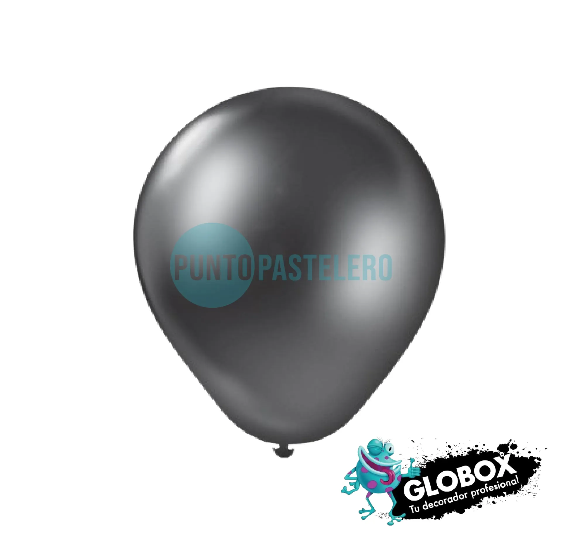 PACK GLOBO GLOBOX PERLADO 5" NEGRO (X 50 U.)