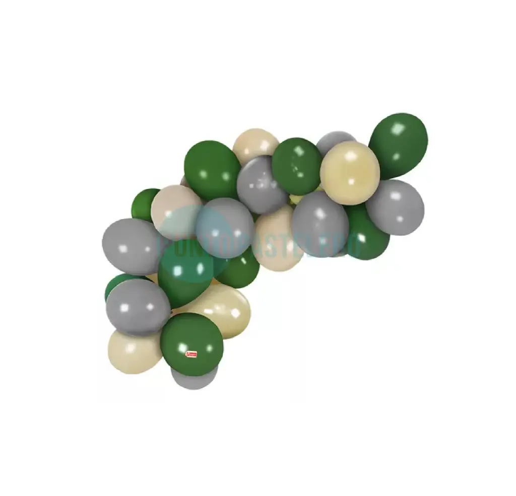 GUIRNALDA DE GLOBOS TONOS VERDES GLOBOX (40 PIEZAS)