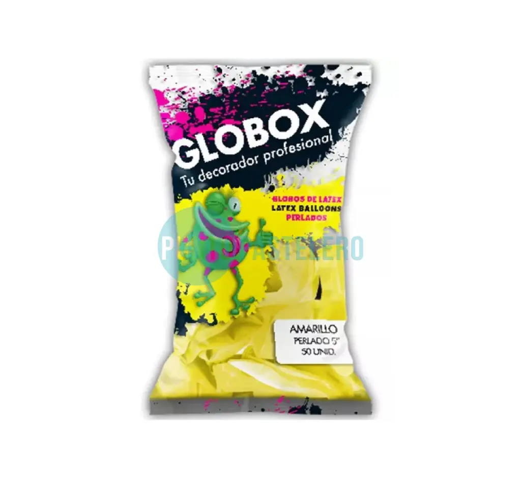PACK GLOBO GLOBOX 5" AMARILLO (X 50 U.)