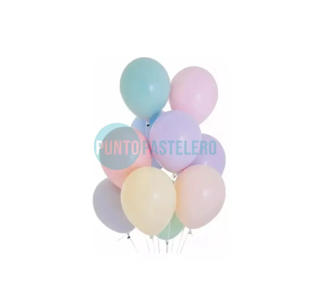 PACK GLOBOX LATEX 5" MULTICOLOR PASTEL (X 50 U.)