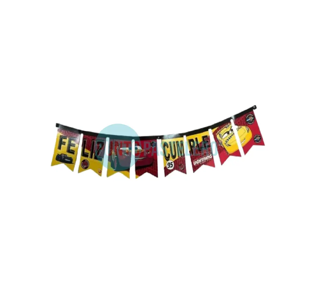 BANDERIN FELIZ CUMPLEAÑOS CARS