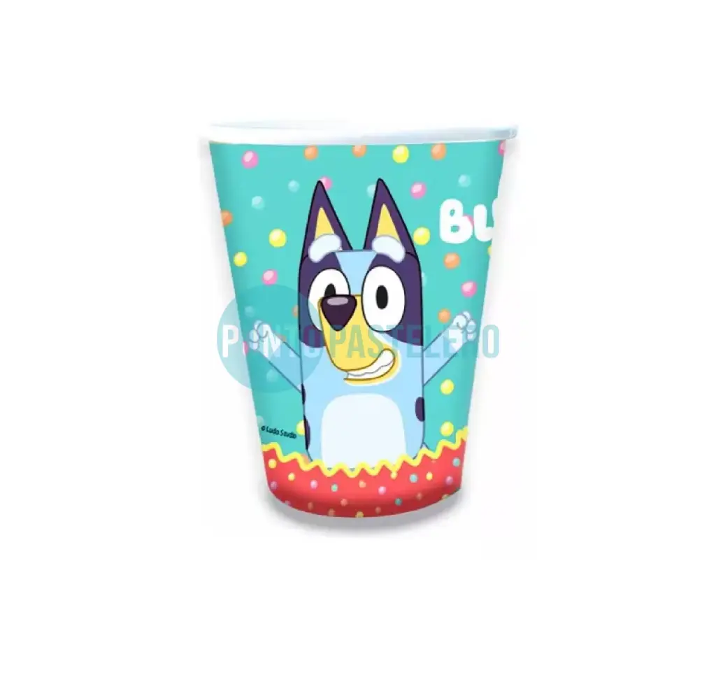 VASO POLIPAPEL BLUEY (8 U.)