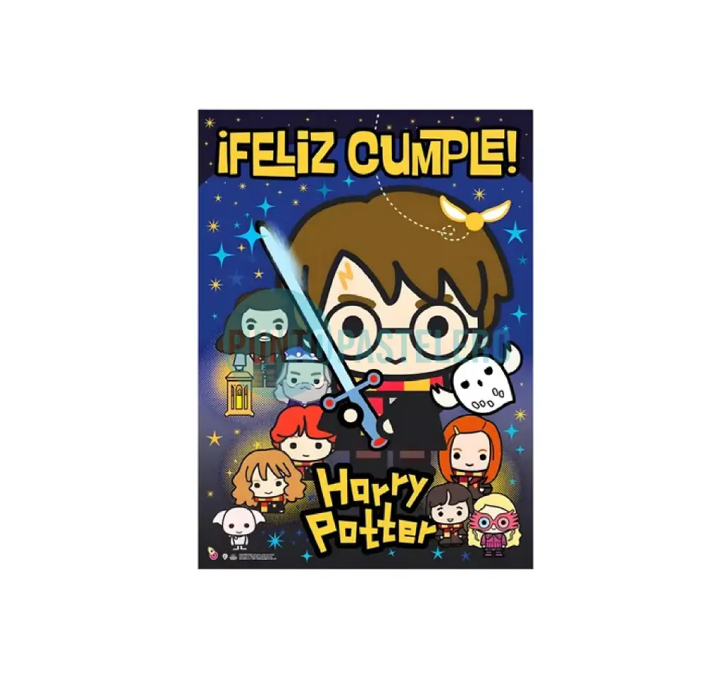 AFICHE FELIZ CUMPLE HARRY POTTER