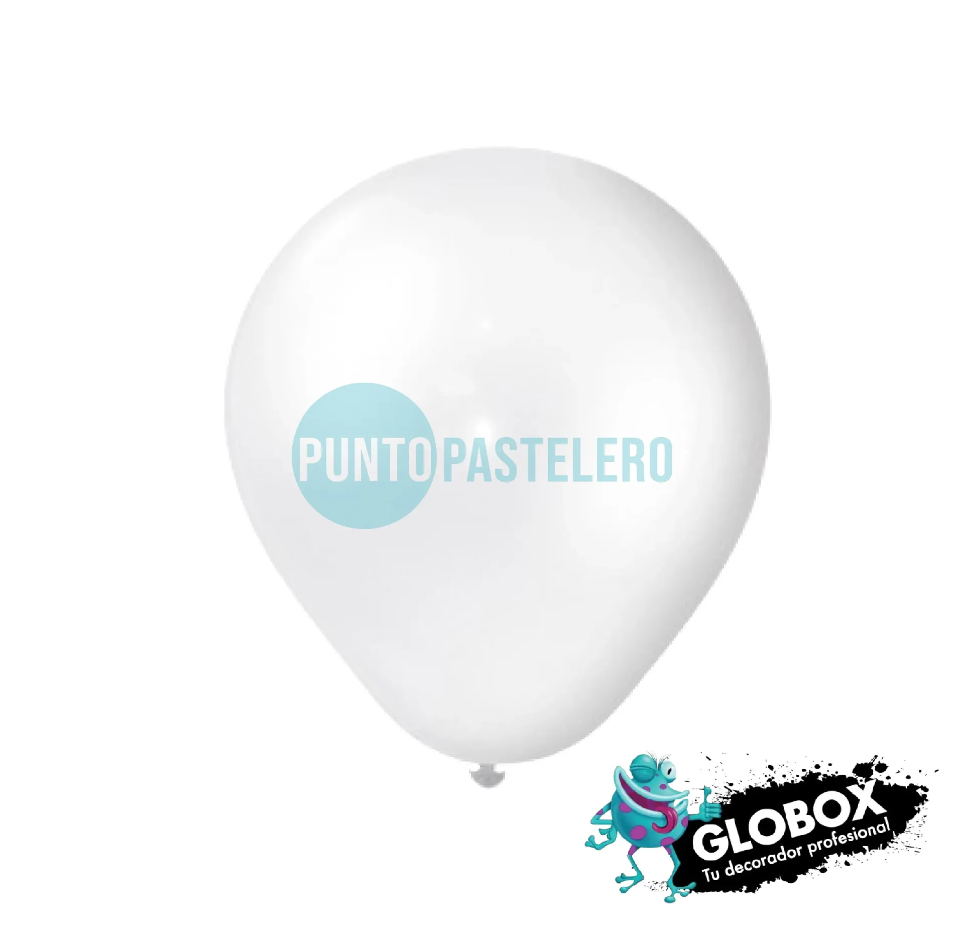 PACK GLOBO GLOBOX PERLADO 18" BLANCO (X 10 U.)