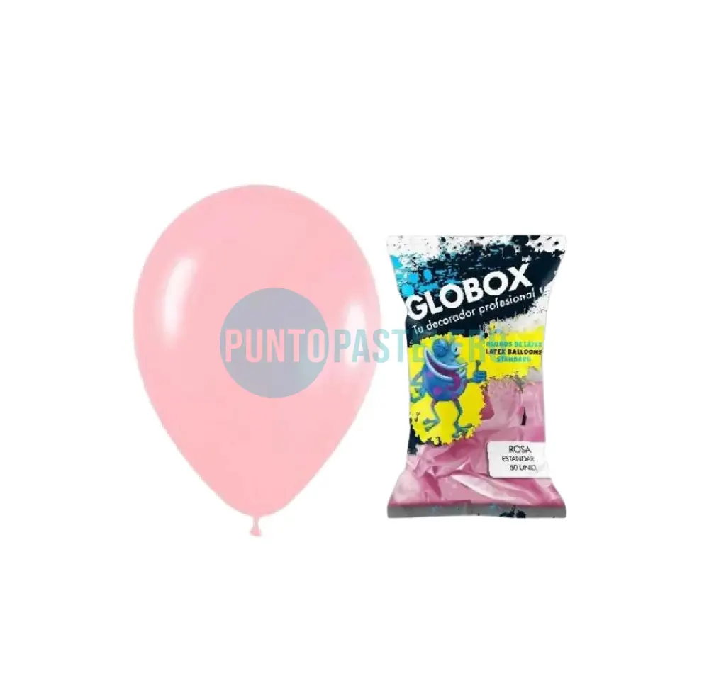 PACK GLOBO GLOBOX STANDARD 20" ROSA (X 10 U.)