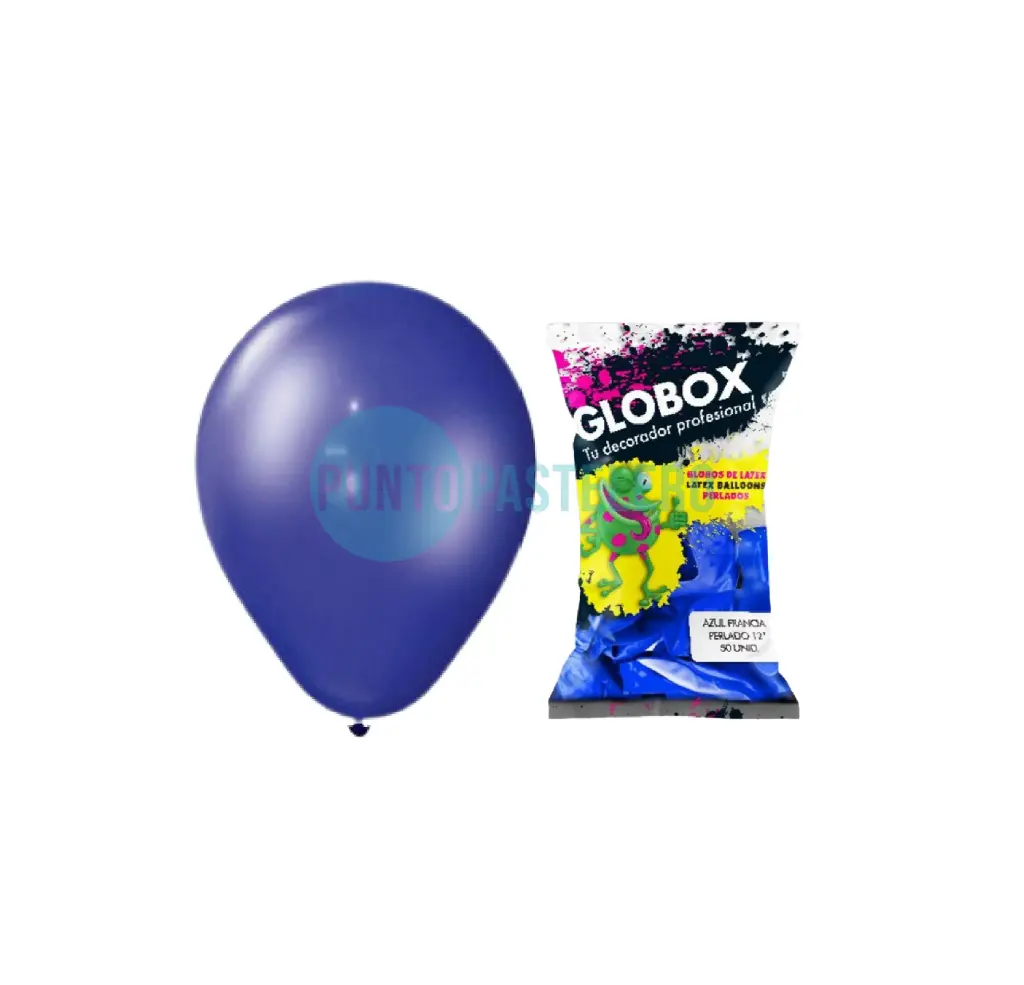 PACK GLOBO GLOBOX STANDARD 20" AZUL OSCURO (X 10 U.)
