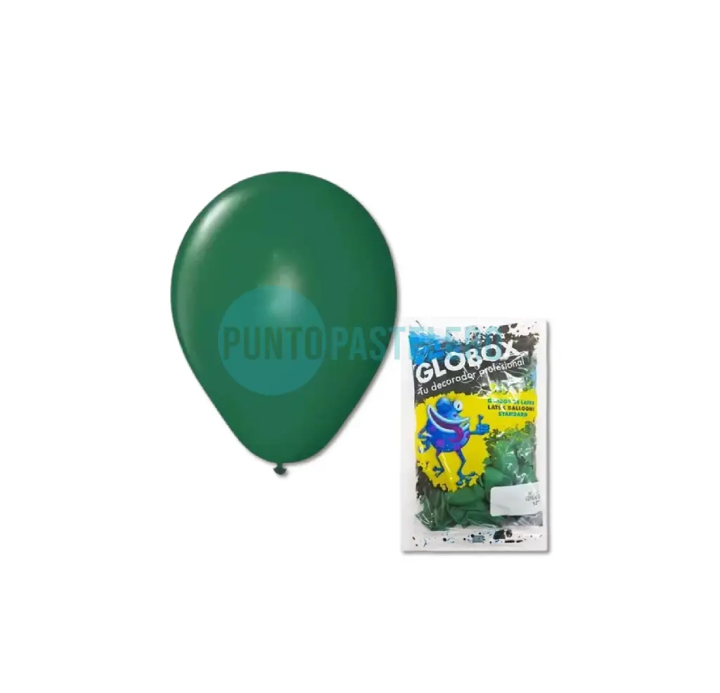 PACK GLOBO GLOBOX STANDARD 20" VERDE OLIVA (X 10 U.)