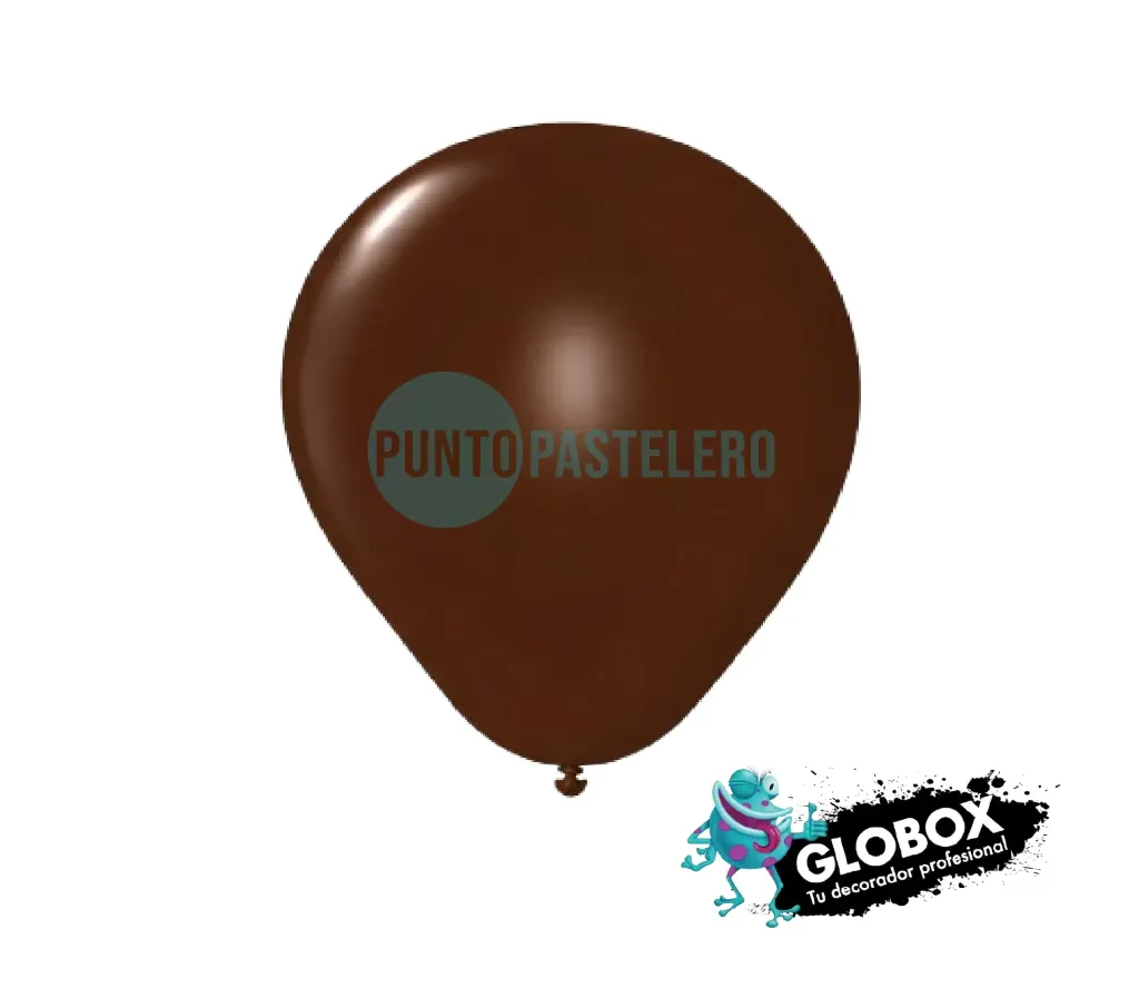 PACK GLOBO GLOBOX STANDARD 20" MARRON CHOCOLATE (X 10 U.)