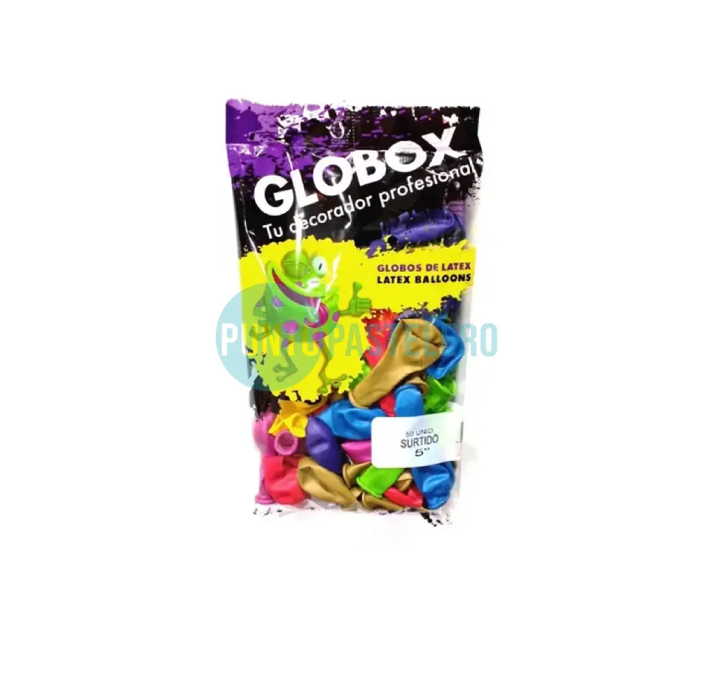PACK GLOBO GLOBOX 5" ARENA (X 50 U.)