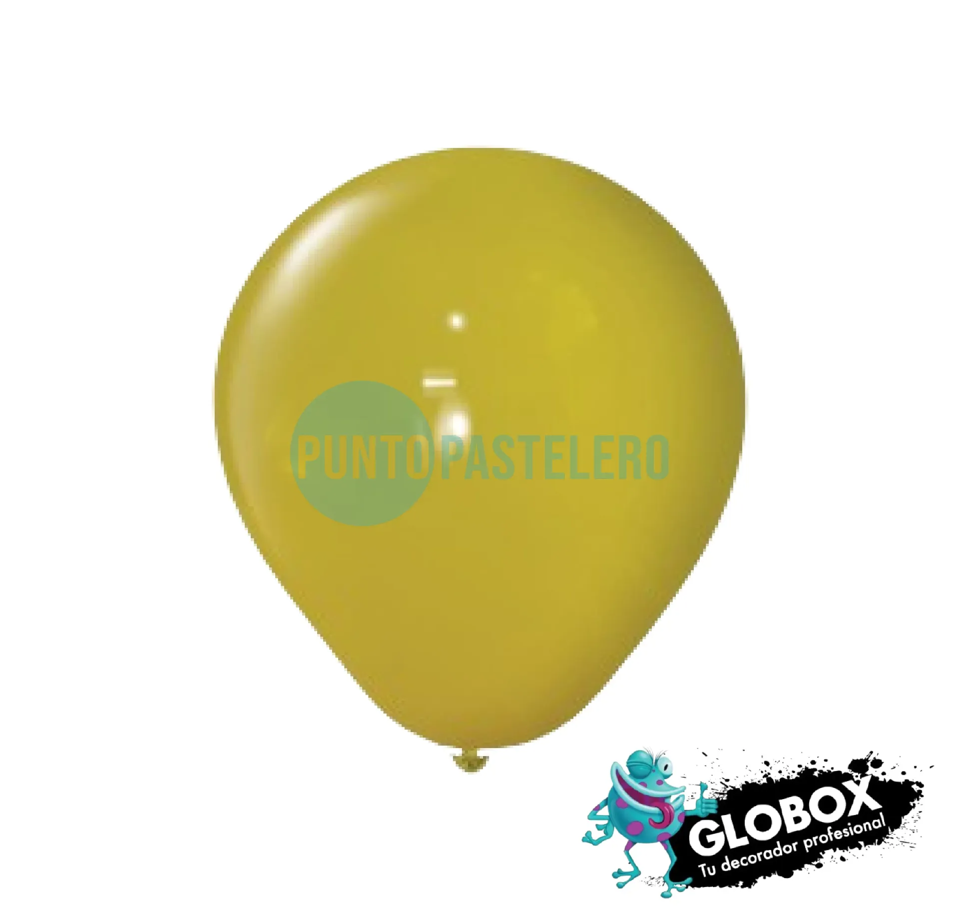 PACK GLOBO GLOBOX 5" MOSTAZA (X 50 U.)