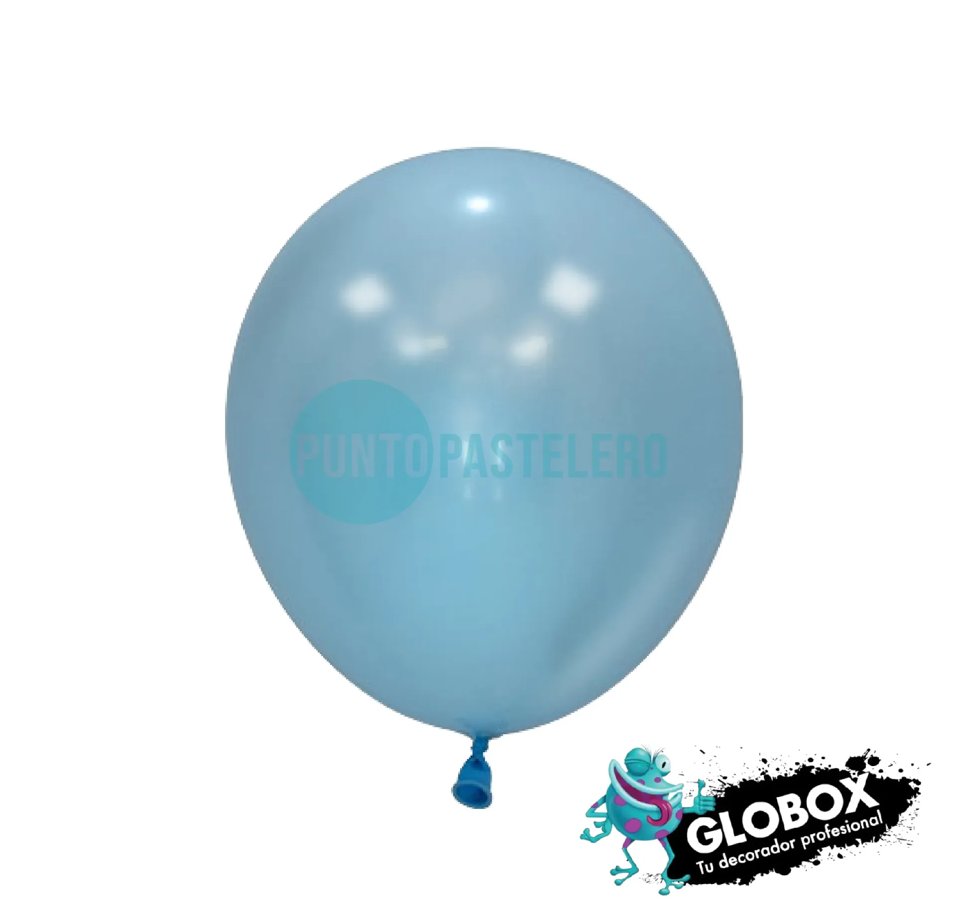 PACK GLOBO GLOBOX PERLADO 12" CELESTE PASTEL X 50 U.