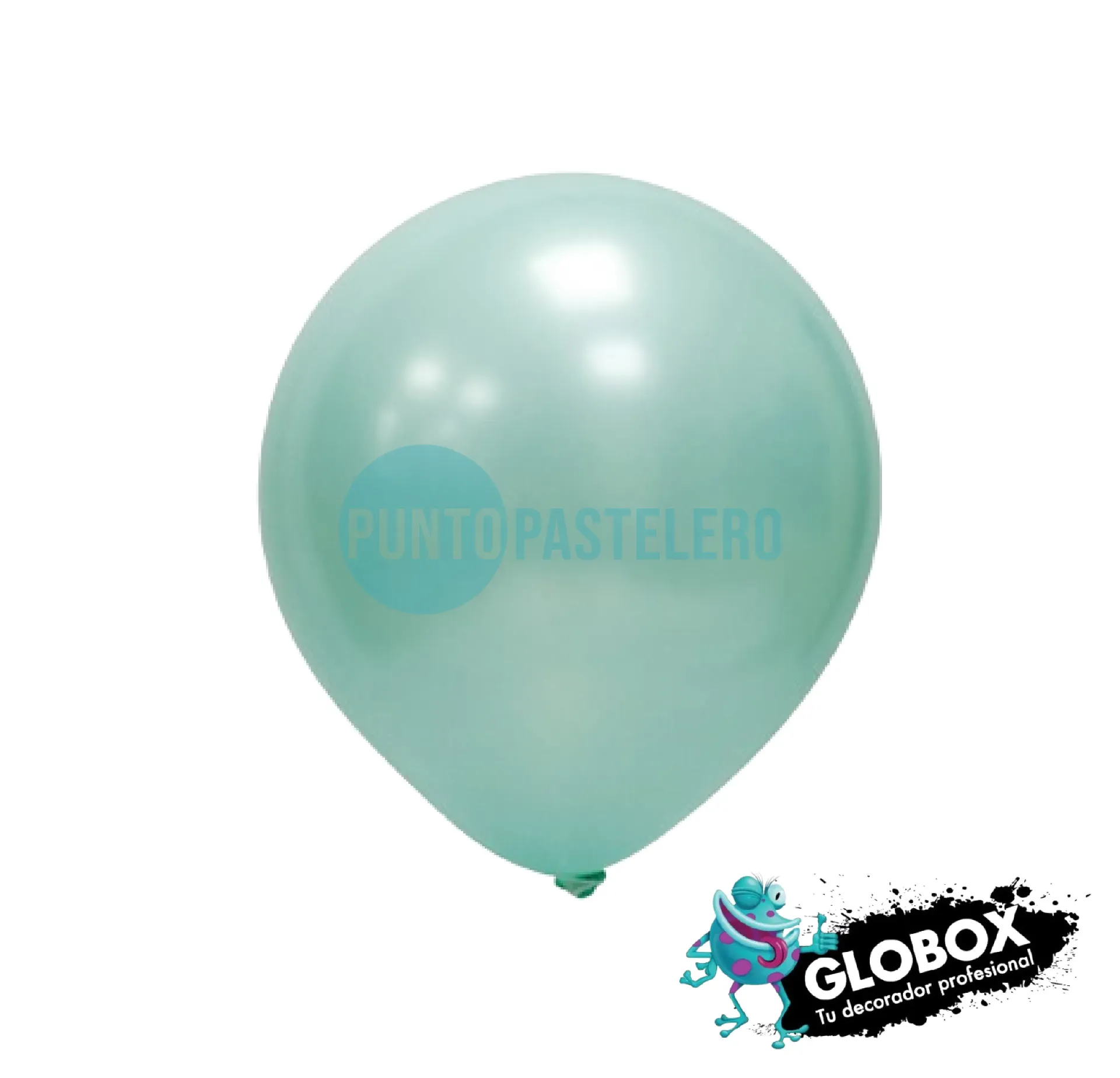 PACK GLOBO GLOBOX PERLADO 12" VERDE PASTEL (X 50 U.)