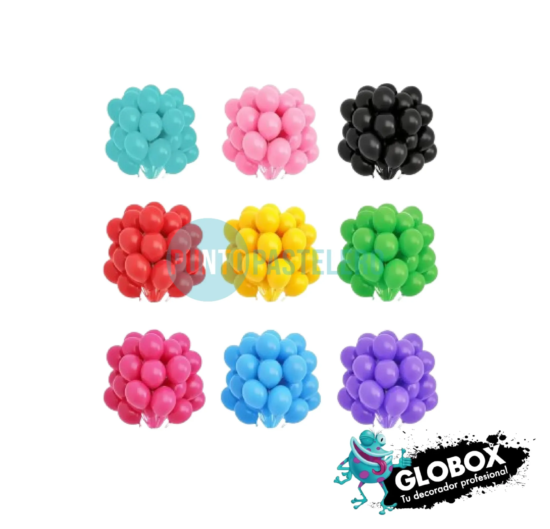 PACK GLOBO GLOBOX PERLADO PLATINUM 12" (X 50 U.)