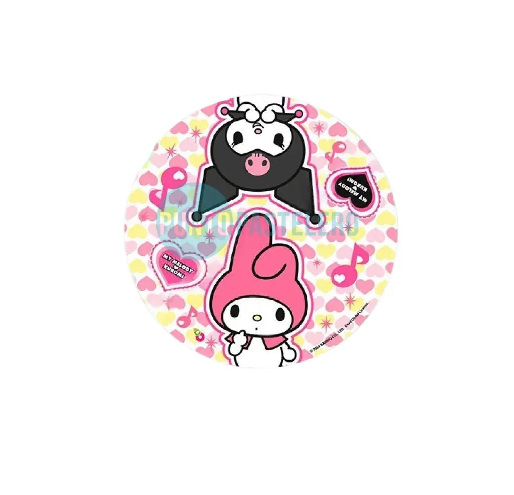 PLATO POLIPAPEL KUROMI Y MELODY (8 U.)