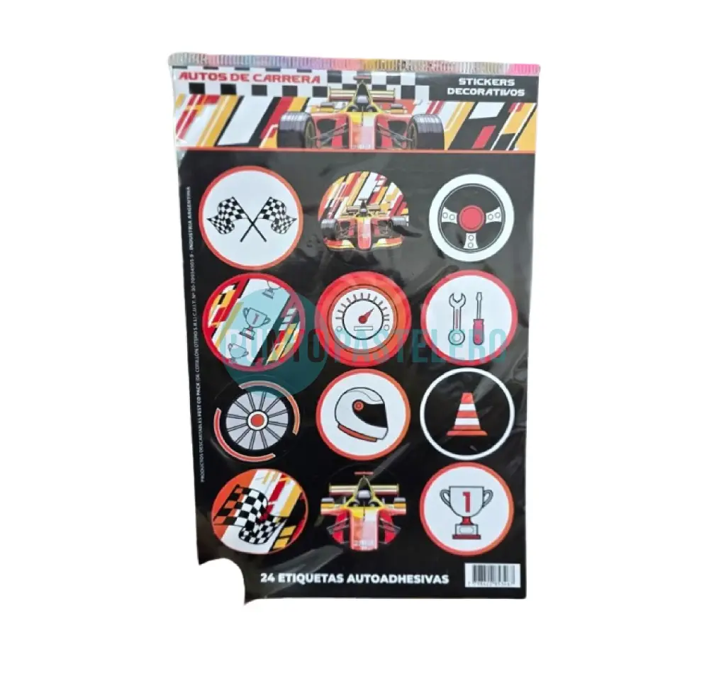 STICKERS EN PLANCHA FORMULA 1 (24 U.)