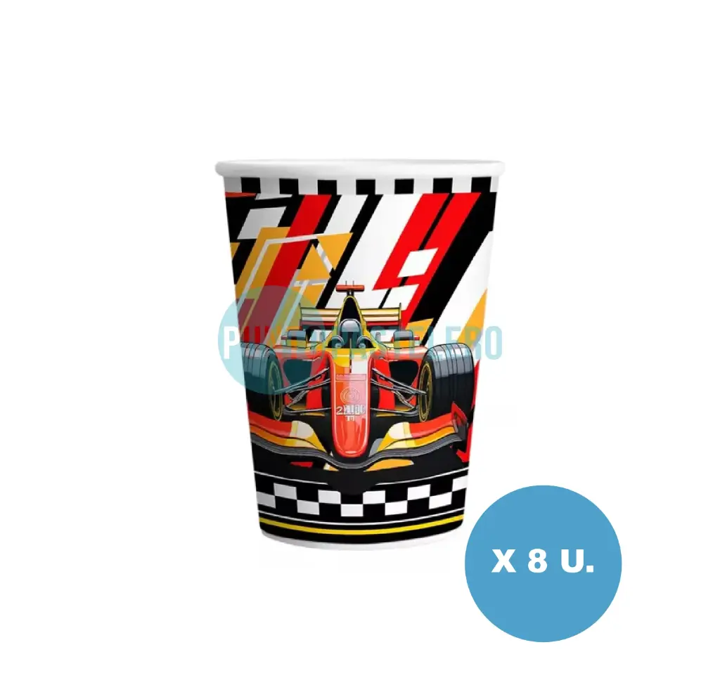 VASO DE POLIPAPEL CARRERAS FORMULA 1 (8 U.)