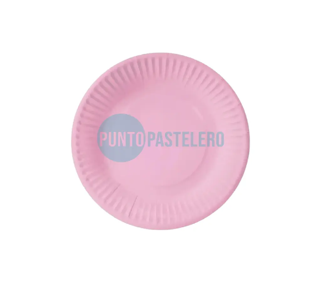 PLATO POLIPAPEL CARTON ROSA PASTEL (8 U.)