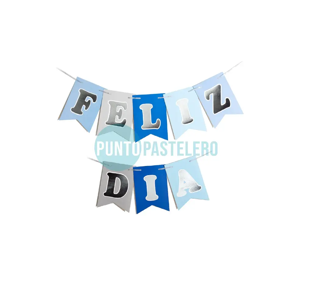 BANDERIN FELIZ DIA CON STAMPING
