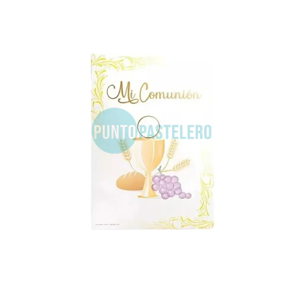 ESTAMPA COMUNION CALIZ CON ESPIGA (X 10 U.)