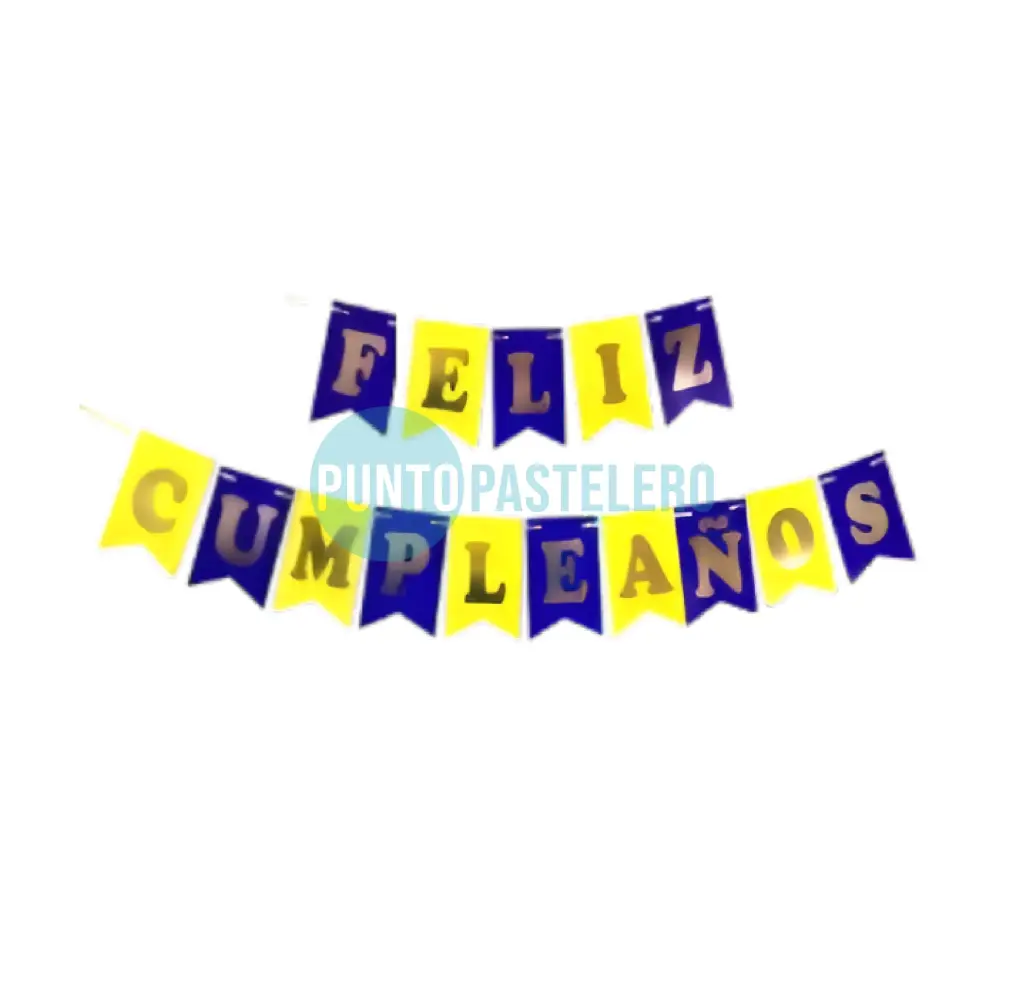 BANDERIN CON STAMPING BOCA AZUL Y AMARILLO