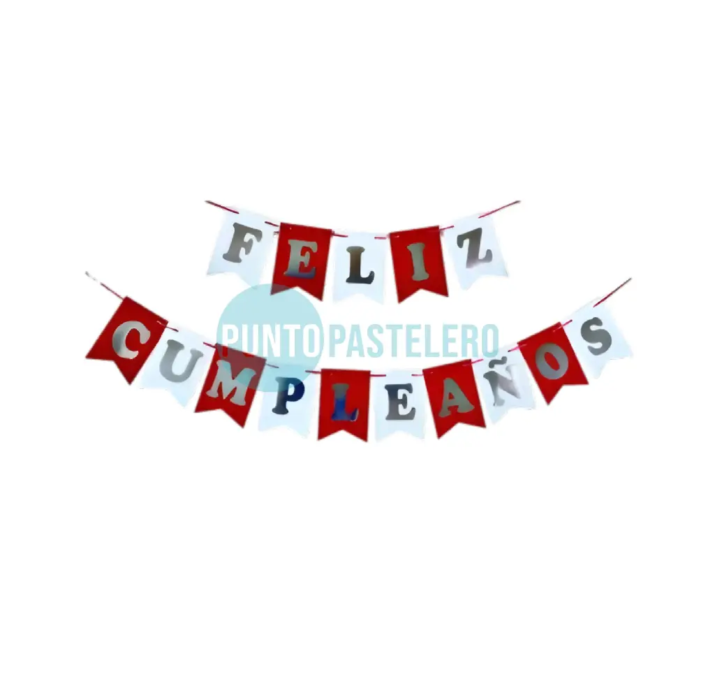 BANDERIN CON STAMPING RIVER ROJO Y BLANCO