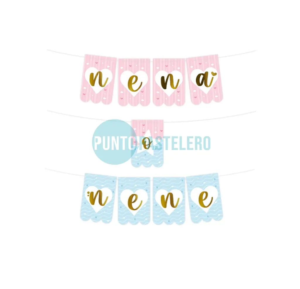 BANDERIN REVELACION DE GENERO "NENA O NENE"