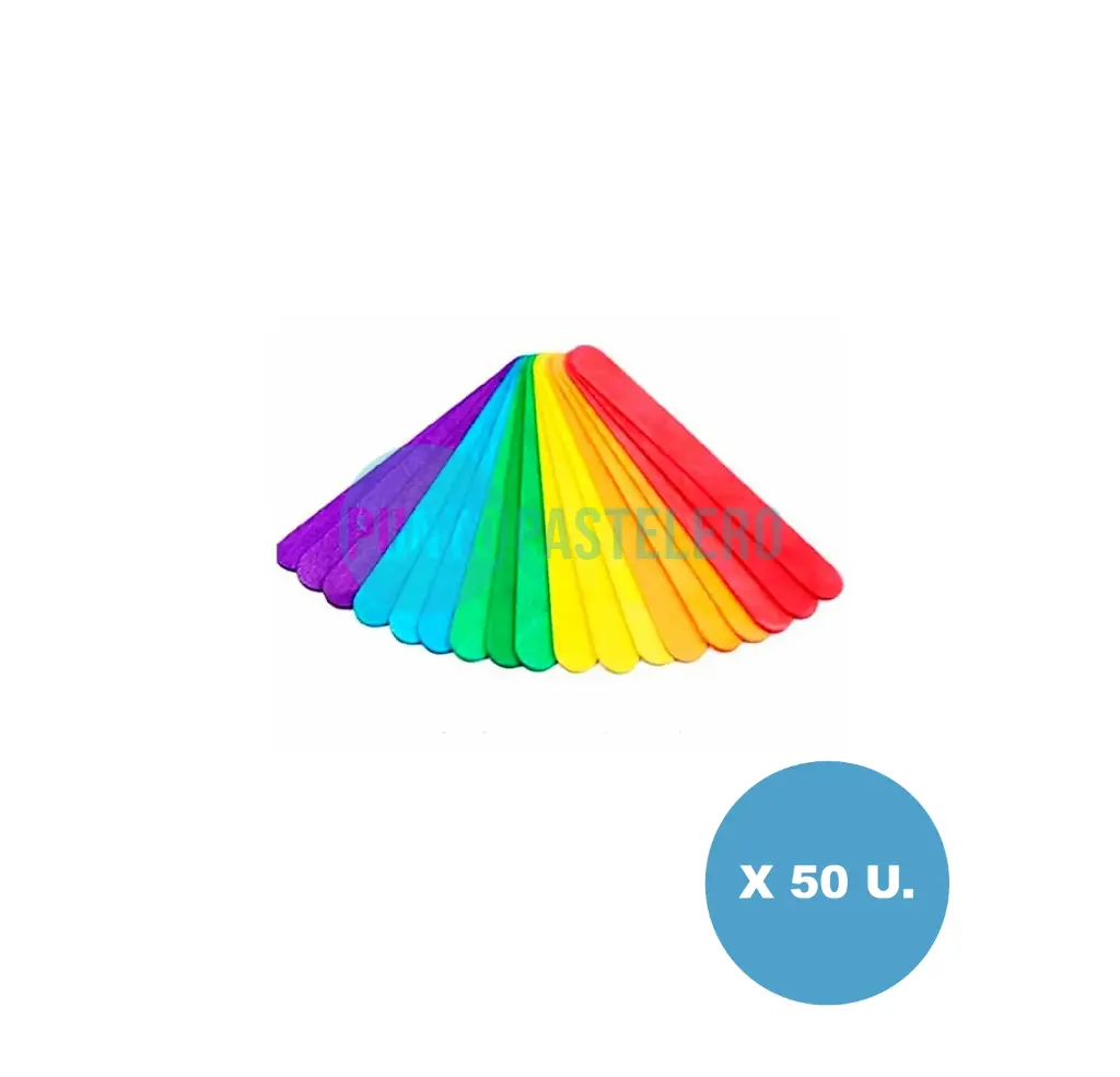 PALITO HELADO COLOR 11 CM (X 50 U.)
