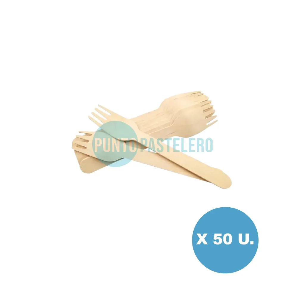 TENEDOR DE MADERA CBX 13 CM (X 50 U.)