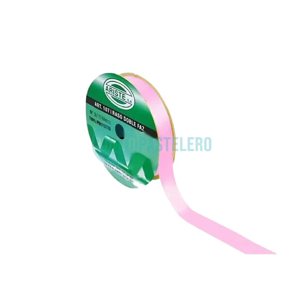 ROLLO CINTA RASO Nº3 ROSA (X 10 MT.)