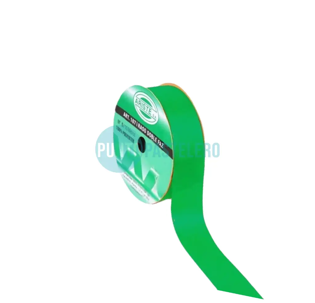 ROLLO CINTA RASO Nº5 VERDE (X 10 MT.)