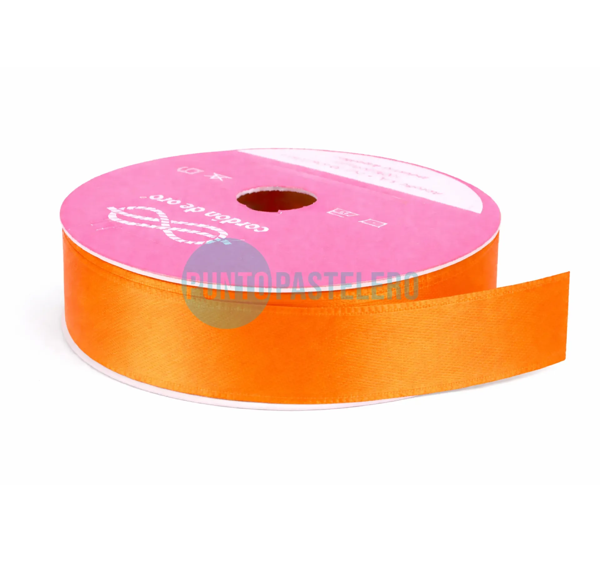 ROLLO CINTA RASO Nº3 NARANJA (X 10 MT.)