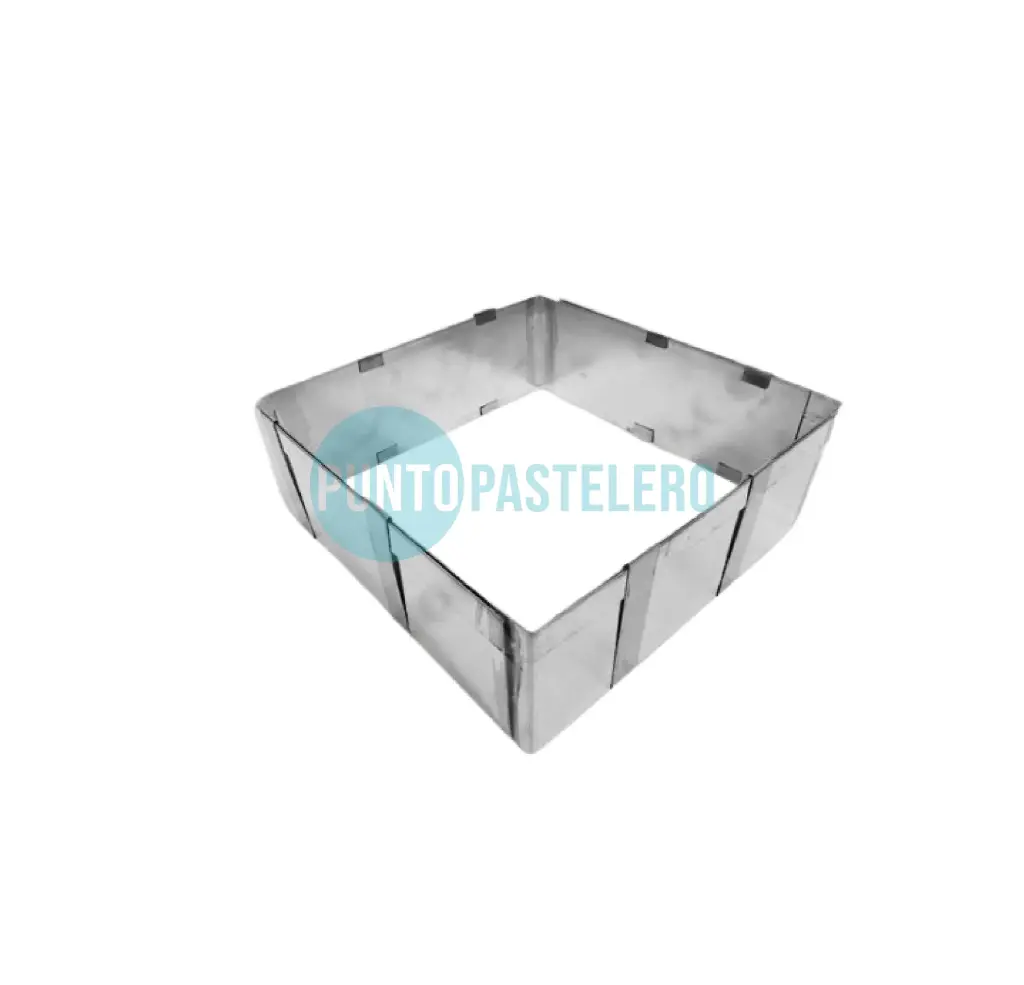 CINTURA MOLDE POSTRE CUADRADO EXTENSIBLE (25 CM)
