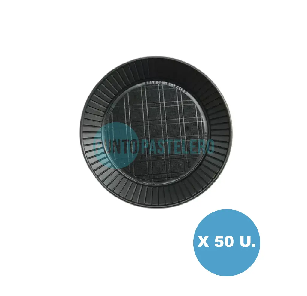 PLATO DESCARTABLE BANPLAST NEGRO 17 CM (X 50 U.)