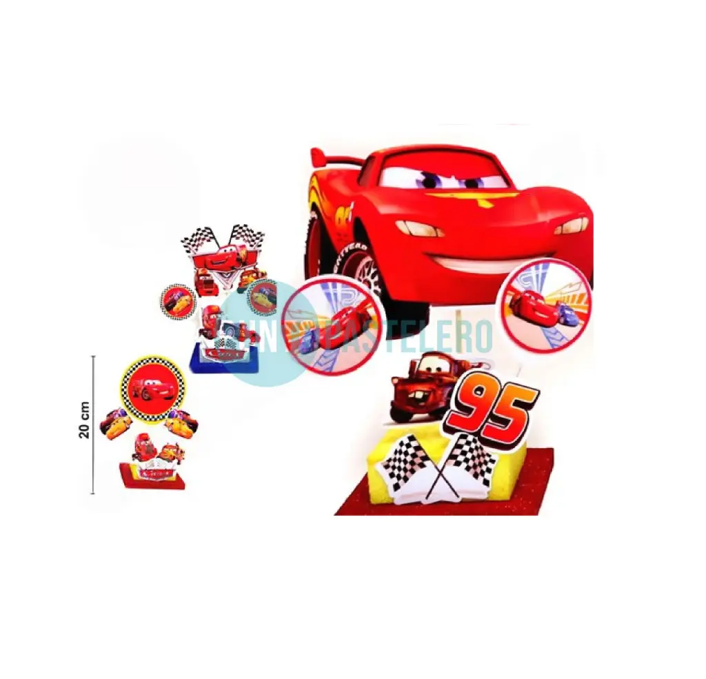 ADORNO TORTA BASE GIBREADA CARS