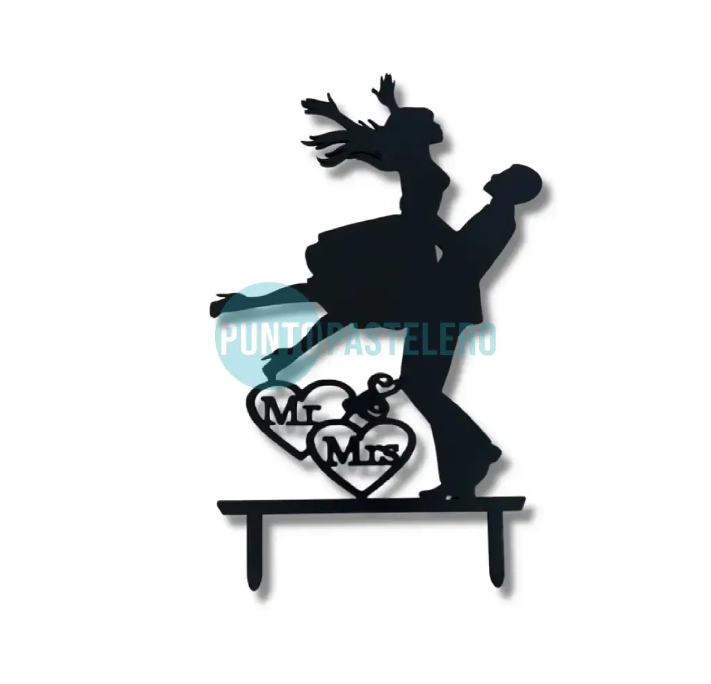 PINCHE SILUETA NOVIOS FIBROFACIL BRAZOS ABIERTOS